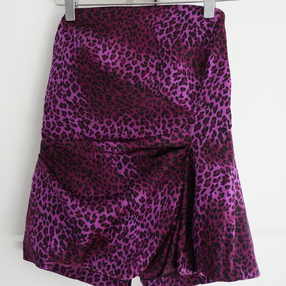 Strapless Nanette Lepore Leopard Print Silk Top Size 4 - Picture 1 of 4